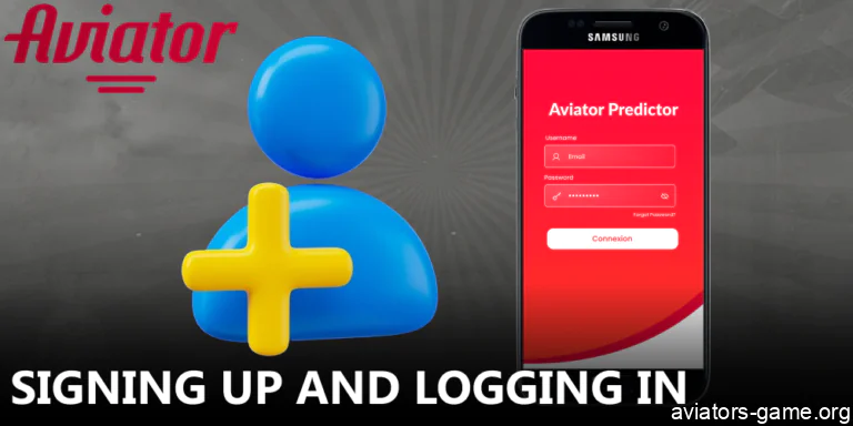 Instruction on how to sign up or log in on Aviator predictor app